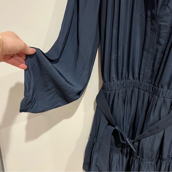 Ramy Brook Women's Blue Becky Belted Button Front Mini Dress - Picture 8 of 15